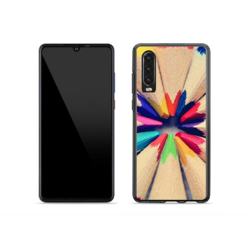 Gélový kryt mmCase na mobil Huawei P30 - pastelky