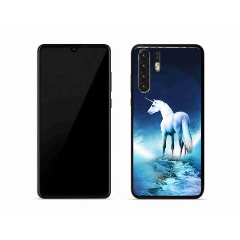 Gélový kryt mmCase na mobil Huawei P30 Pro - biely jednorožec