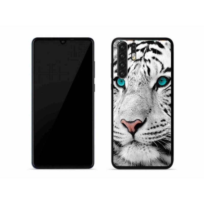 Gélový kryt mmCase na mobil Huawei P30 Pro - biely tiger