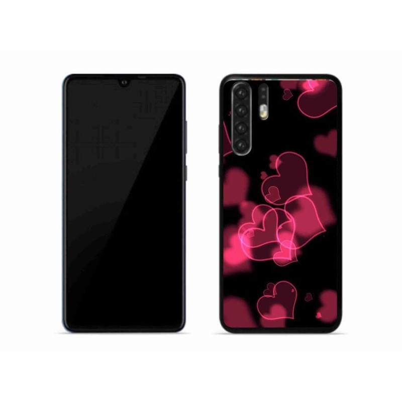 Gélový kryt mmCase na mobil Huawei P30 Pro - červené srdiečka