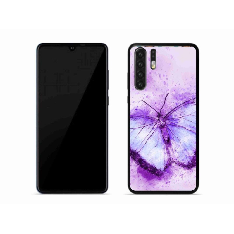 Gélový kryt mmCase na mobil Huawei P30 Pro - fialový motýľ