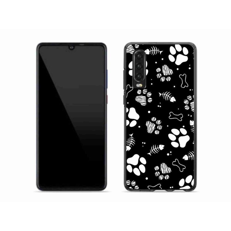 Gélový kryt mmCase na mobil Huawei P30 - psie labky