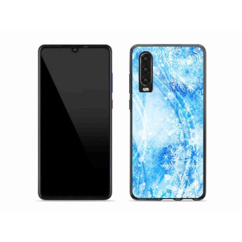 Gélový kryt mmCase na mobil Huawei P30 - snehové vločky