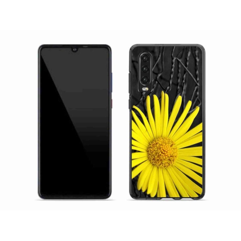 Gélový kryt mmCase na mobil Huawei P30 - žltý kvet