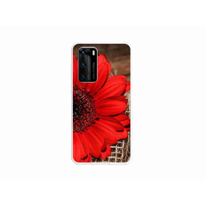 Gélový kryt mmCase na mobil Huawei P40 - gerbera