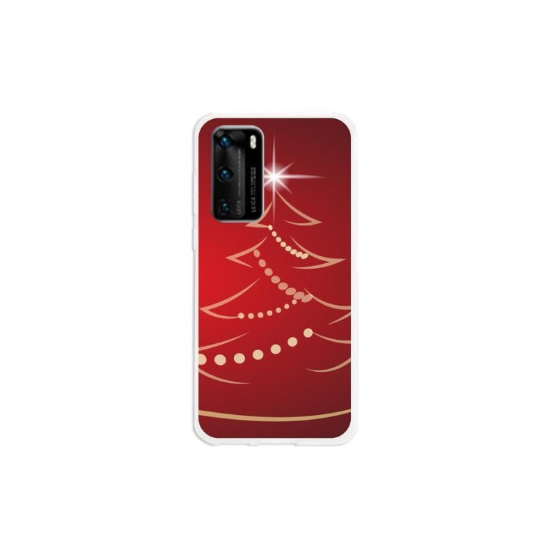 Gélový kryt mmCase na mobil Huawei P40 - kreslený vianočný stromček