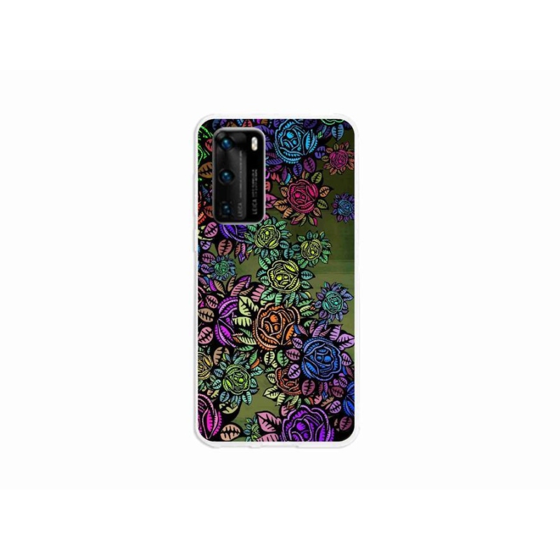 Gélový kryt mmCase na mobil Huawei P40 - kvety 6