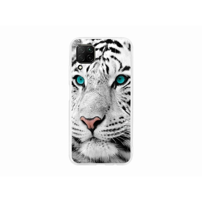 Gélový kryt mmCase na mobil Huawei P40 Lite - biely tiger