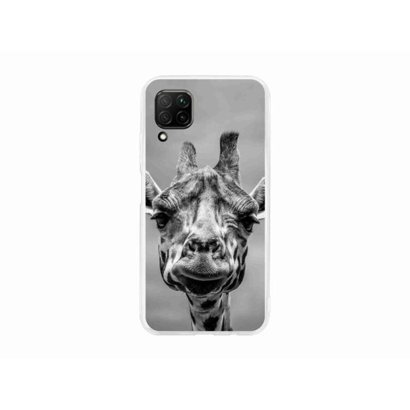 Gélový kryt mmCase na mobil Huawei P40 Lite - čiernobiela žirafa