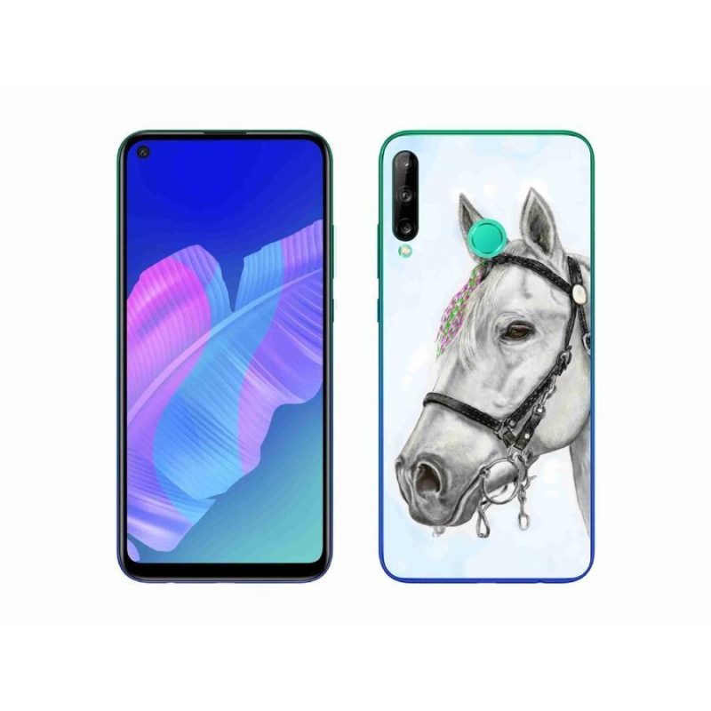 Gélový kryt mmCase na mobil Huawei P40 Lite E - biely kôň 1