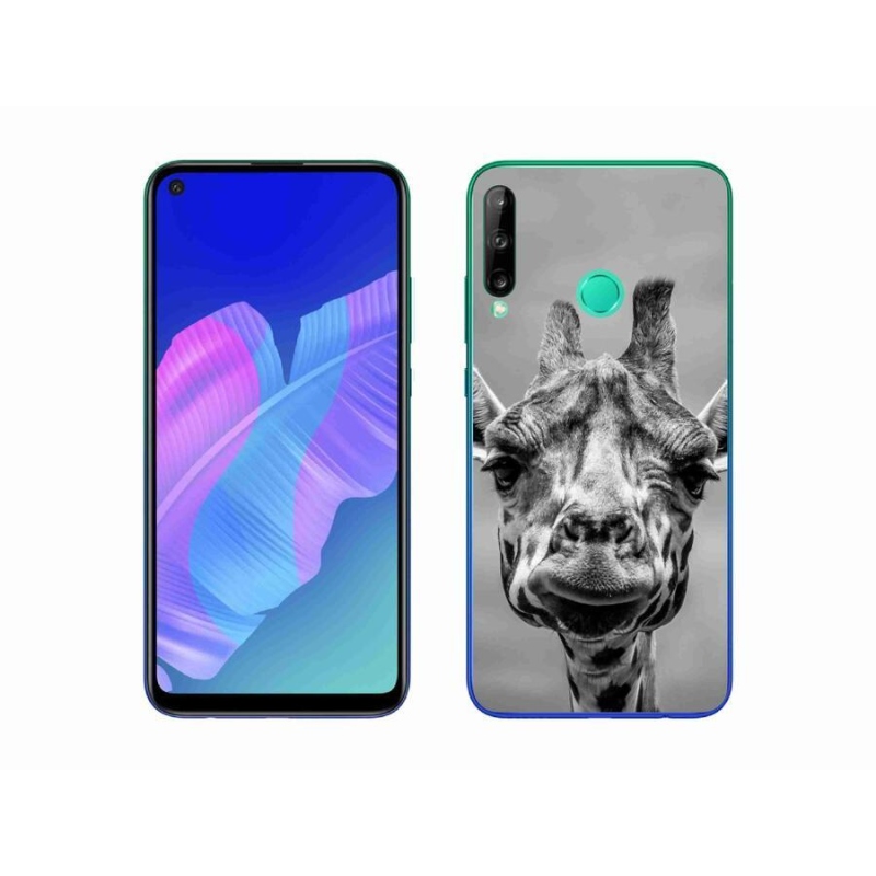 Gélový kryt mmCase na mobil Huawei P40 Lite E - čiernobiela žirafa