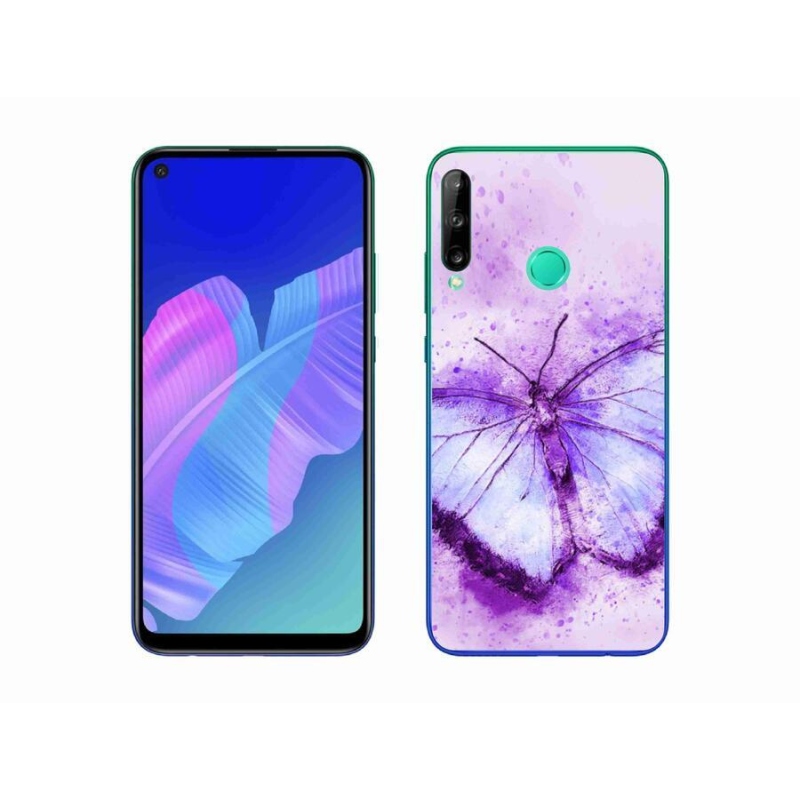 Gélový kryt mmCase na mobil Huawei P40 Lite E - fialový motýľ