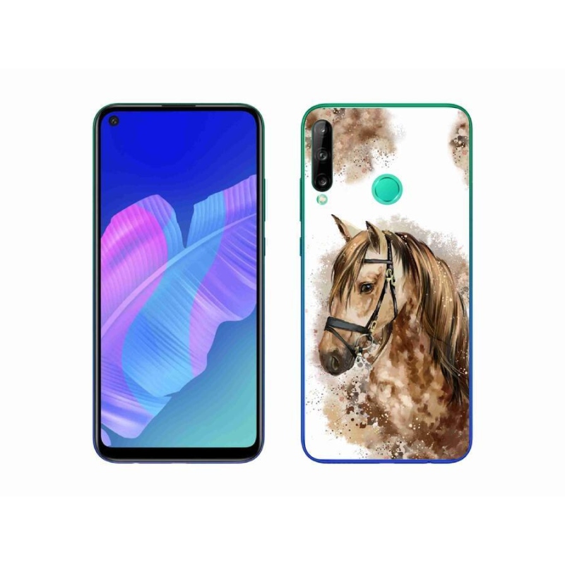 Gelový kryt mmCase na mobil Huawei P40 Lite E - hnědý kreslený kůň