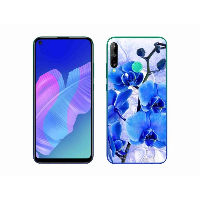 Gelový kryt mmCase na mobil Huawei P40 Lite E - modré květy