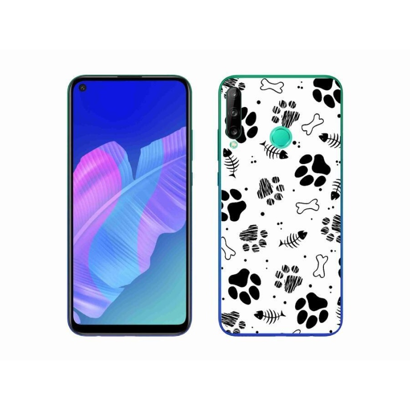 Gélový kryt mmCase na mobil Huawei P40 Lite E - psie labky 1