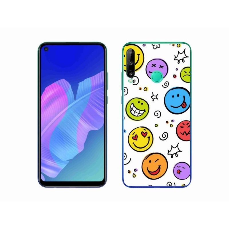 Gélový kryt mmCase na mobil Huawei P40 Lite E - smajlíci