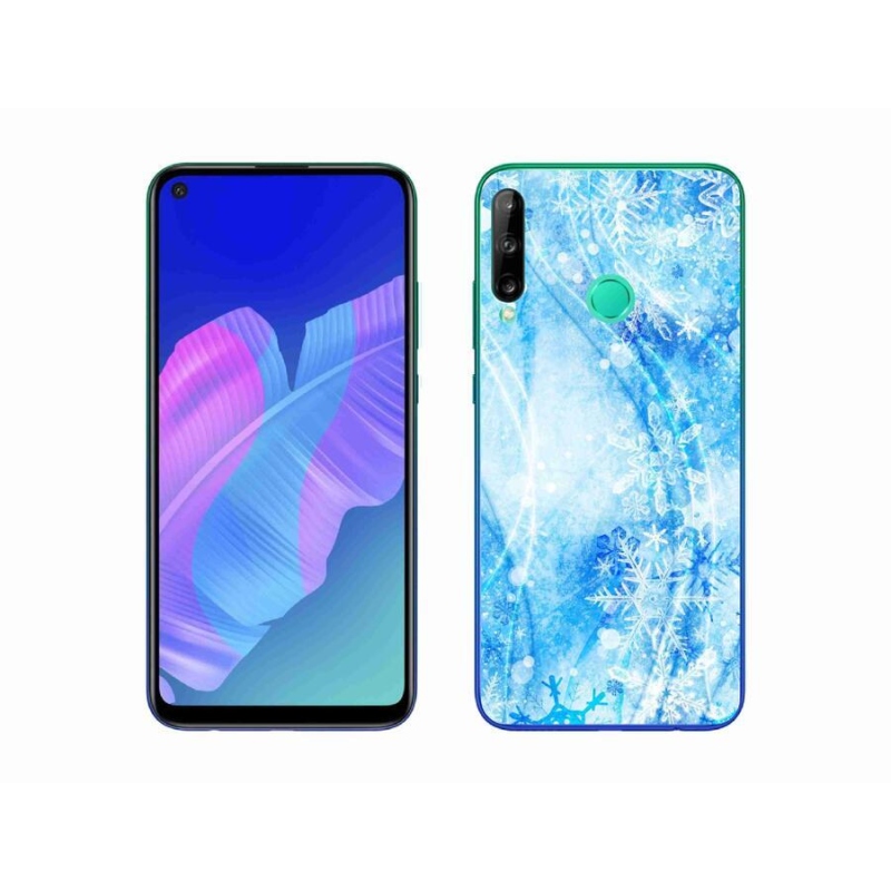 Gelový kryt mmCase na mobil Huawei P40 Lite E - sněhové vločky