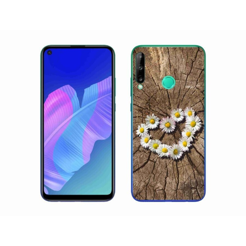 Gélový kryt mmCase na mobil Huawei P40 Lite E - srdce z margarét