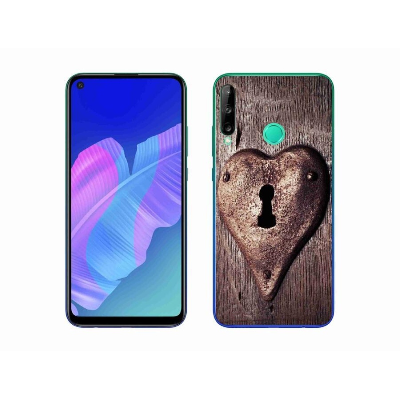 Gélový kryt mmCase na mobil Huawei P40 Lite E - zámok v tvare srdca