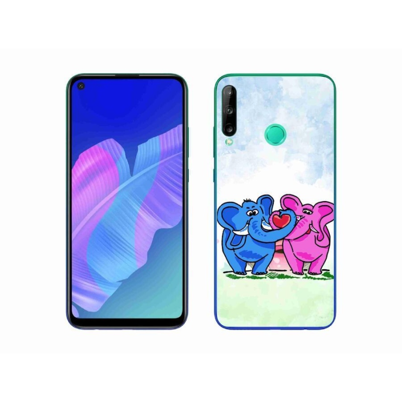 Gélový kryt mmCase na mobil Huawei P40 Lite E - zamilovaní slony