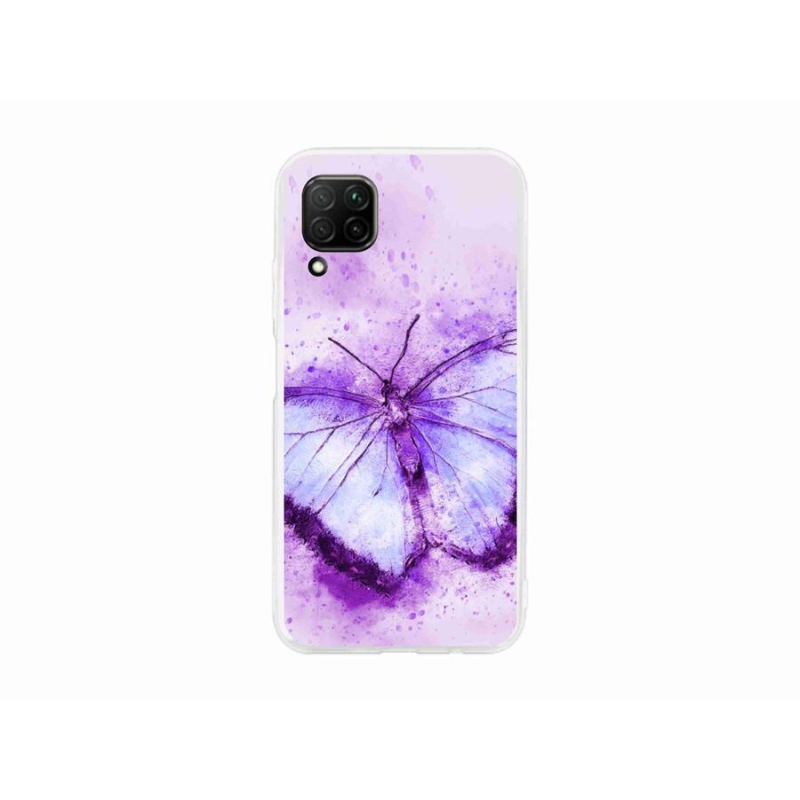 Gélový kryt mmCase na mobil Huawei P40 Lite - fialový motýľ