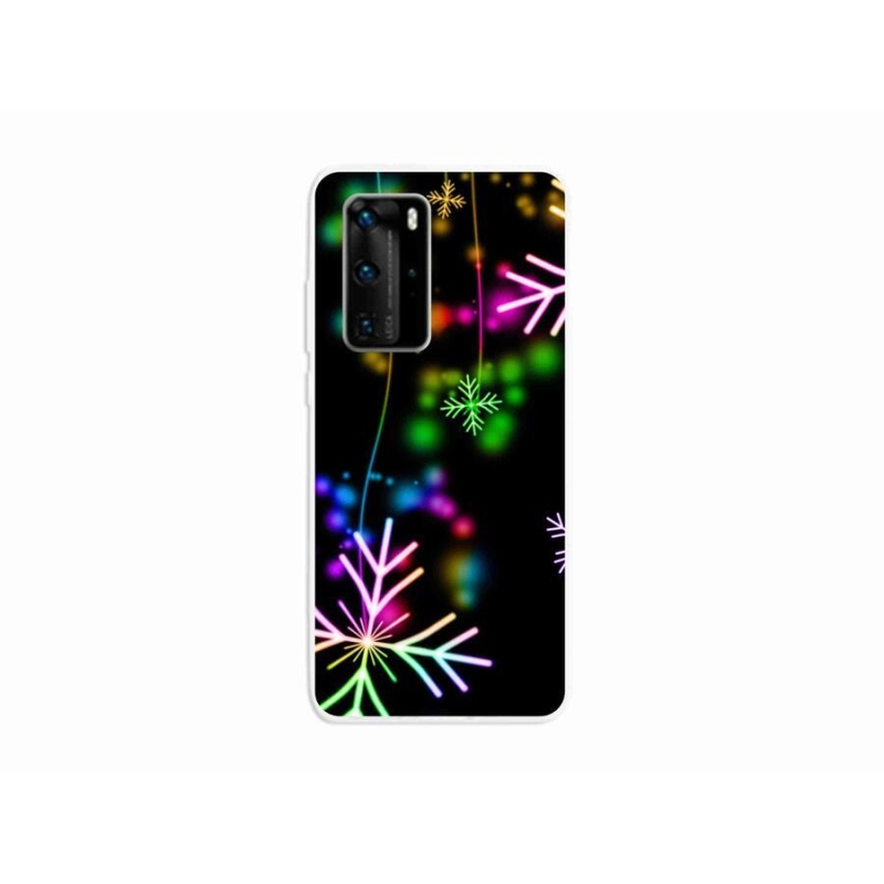 Gélový kryt mmCase na mobil Huawei P40 Pro - farebné vločky