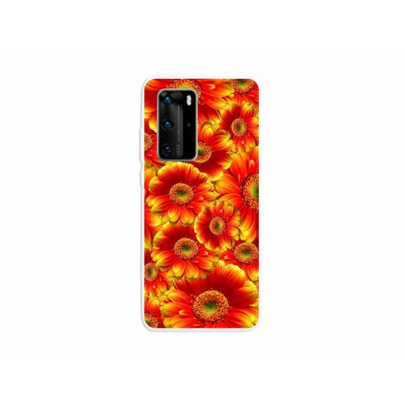 Gélový kryt mmCase na mobil Huawei P40 Pro - gerbera 1