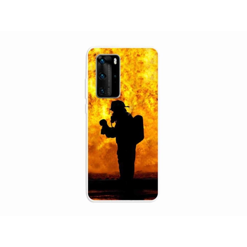 Gélový kryt mmCase na mobil Huawei P40 Pro - hasič