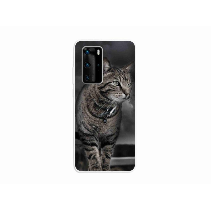 Gélový kryt mmCase na mobil Huawei P40 Pro - mačka