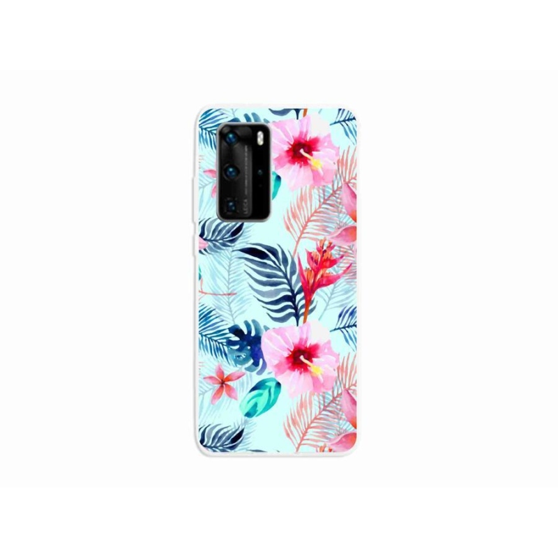 Gélový kryt mmCase na mobil Huawei P40 Pro - kvety