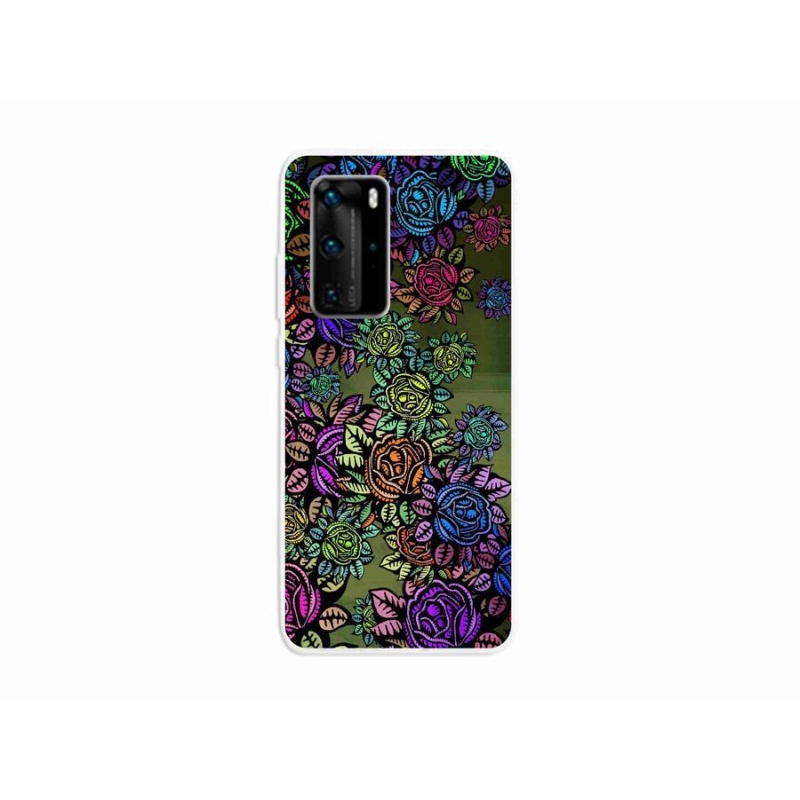 Gélový kryt mmCase na mobil Huawei P40 Pro - kvety 6