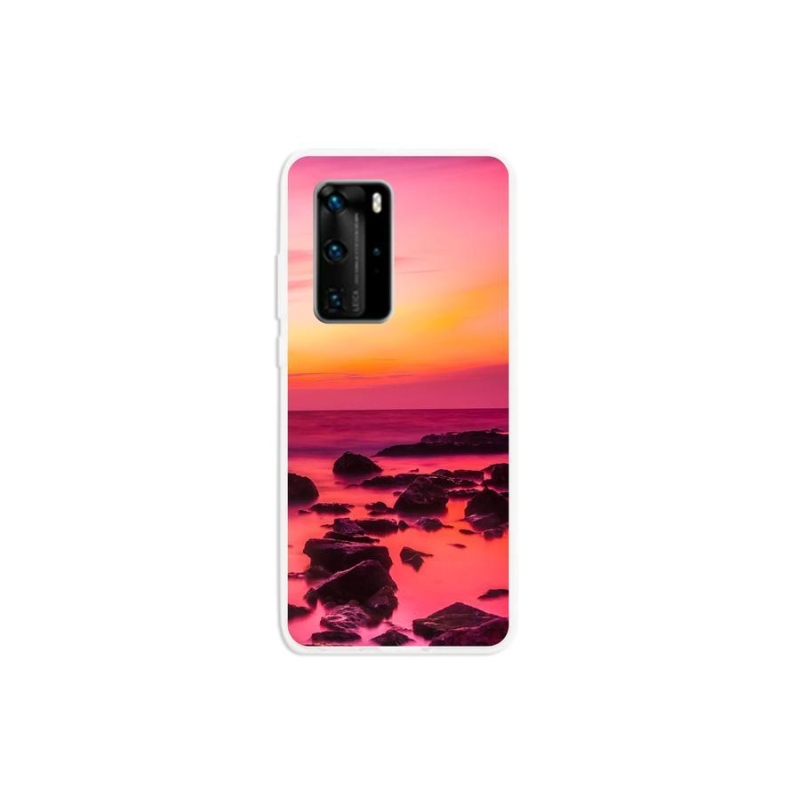 Gélový kryt mmCase na mobil Huawei P40 Pro - more a žiara