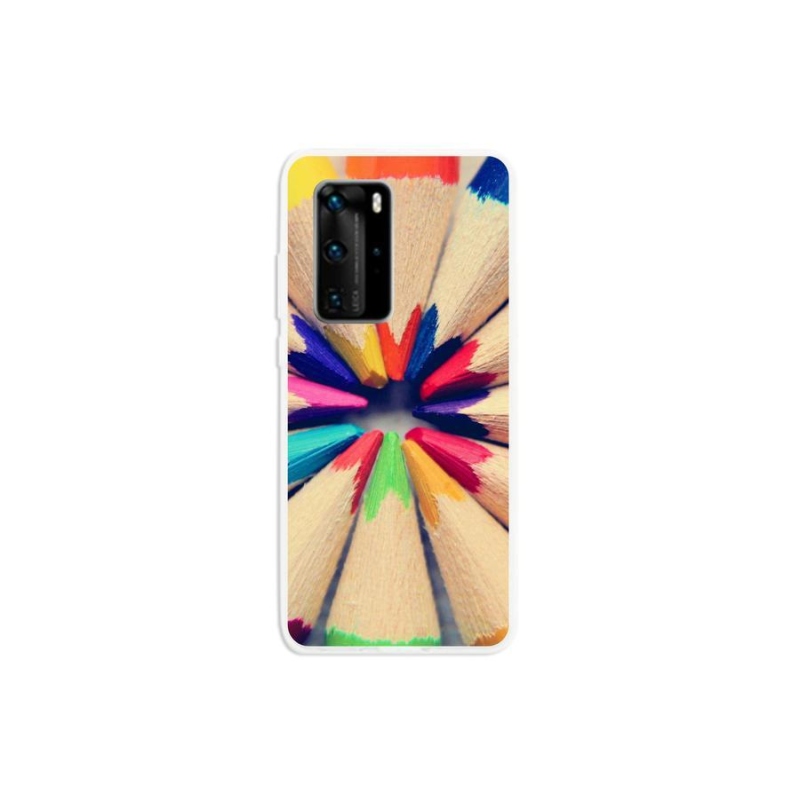 Gélový kryt mmCase na mobil Huawei P40 Pro - pastelky