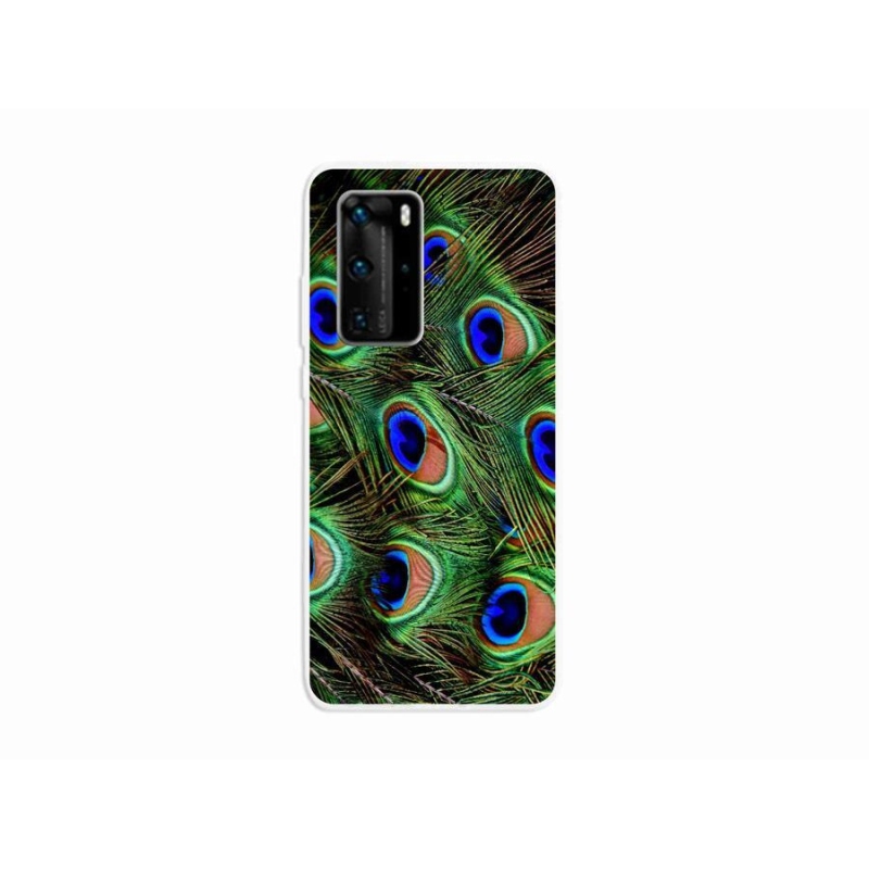 Gélový kryt mmCase na mobil Huawei P40 Pro - pávie perie