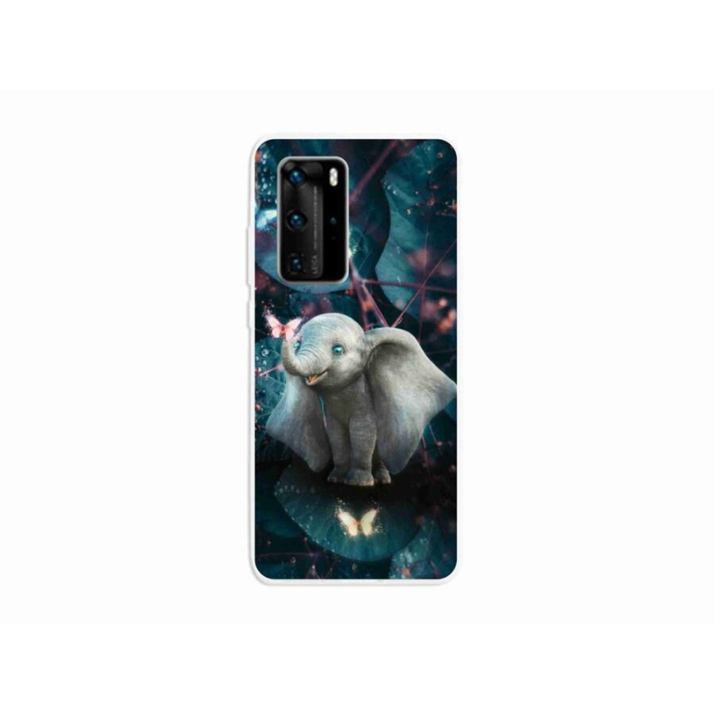 Gélový kryt mmCase na mobil Huawei P40 Pro - roztomilý slon