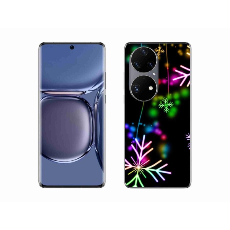 Gélový kryt mmCase na mobil Huawei P50 Pro - farebné vločky