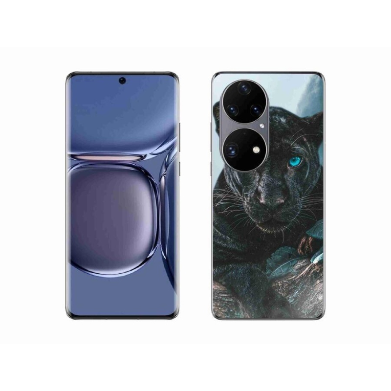 Gélový kryt mmCase na mobil Huawei P50 Pro - čierny panter