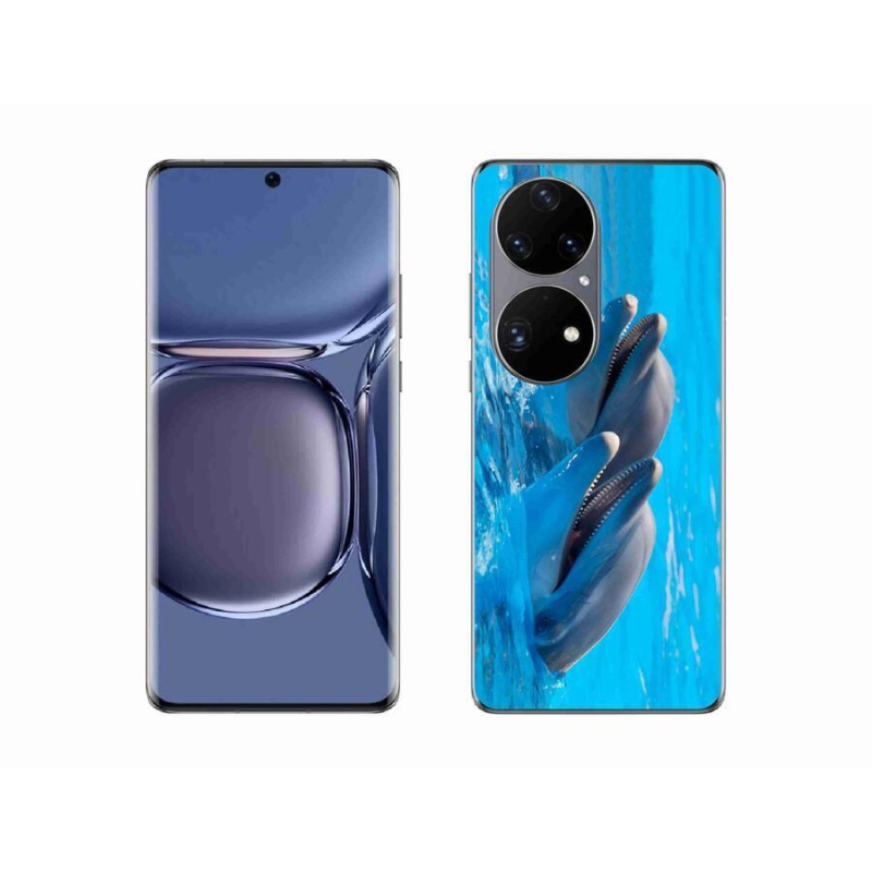 Gélový kryt mmCase na mobil Huawei P50 Pro - delfíny