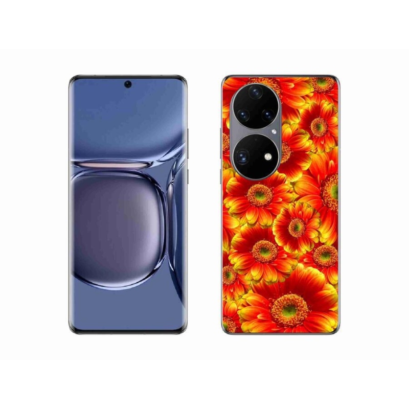 Gélový kryt mmCase na mobil Huawei P50 Pro - gerbera 1