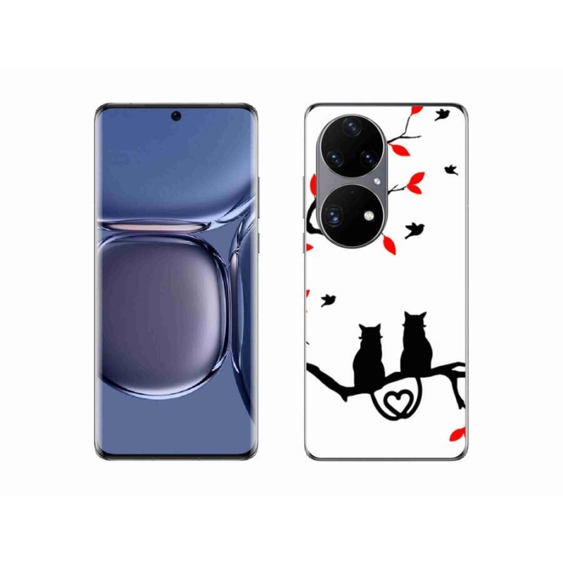 Gélový kryt mmCase na mobil Huawei P50 Pro - mačacia láska