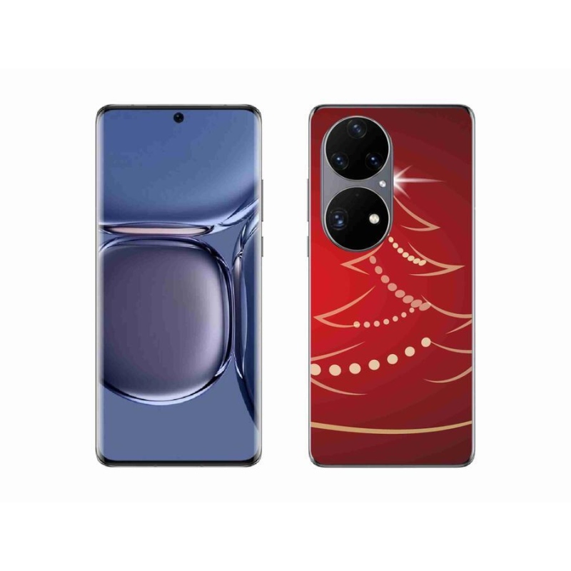 Gélový kryt mmCase na mobil Huawei P50 Pro - kreslený vianočný stromček