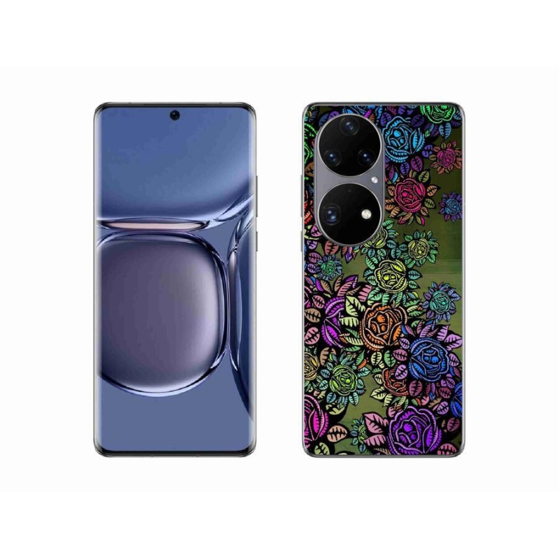 Gélový kryt mmCase na mobil Huawei P50 Pro - kvety 6