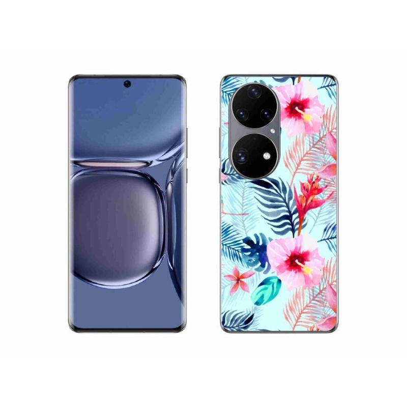 Gélový kryt mmCase na mobil Huawei P50 Pro - kvety