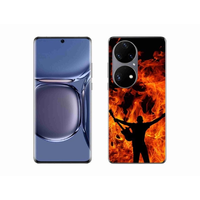 Gélový kryt mmCase na mobil Huawei P50 Pro - muzikant a oheň