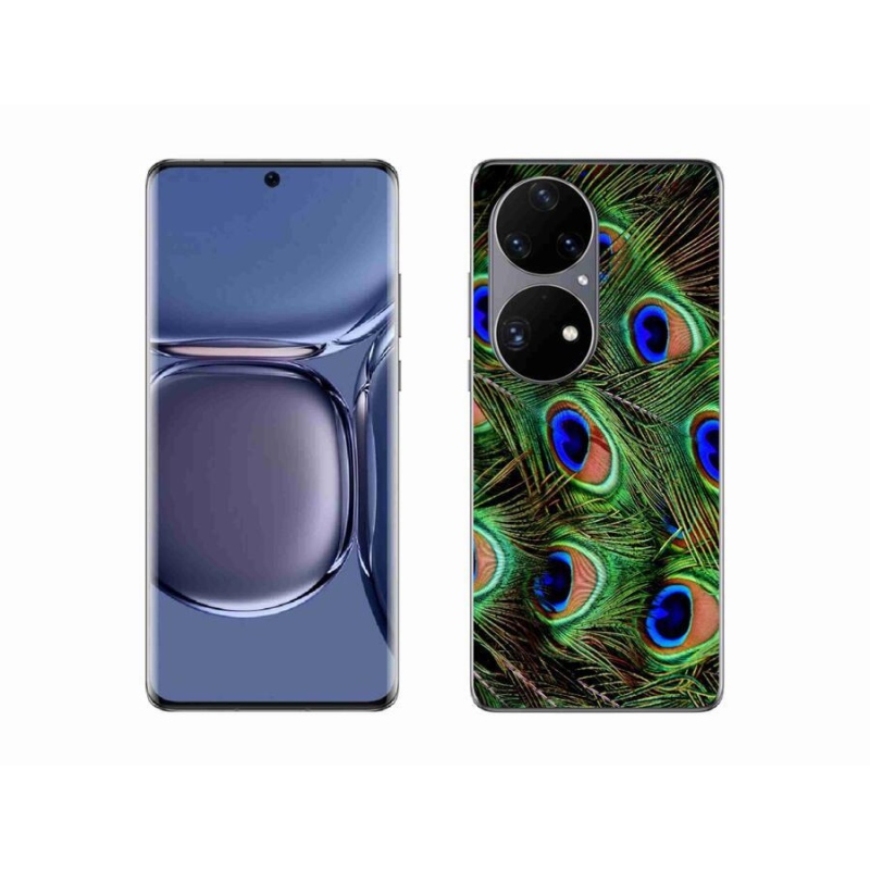 Gélový kryt mmCase na mobil Huawei P50 Pro - pávie perie