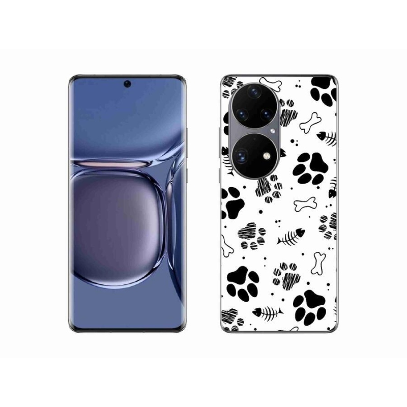 Gélový kryt mmCase na mobil Huawei P50 Pro - psie labky 1