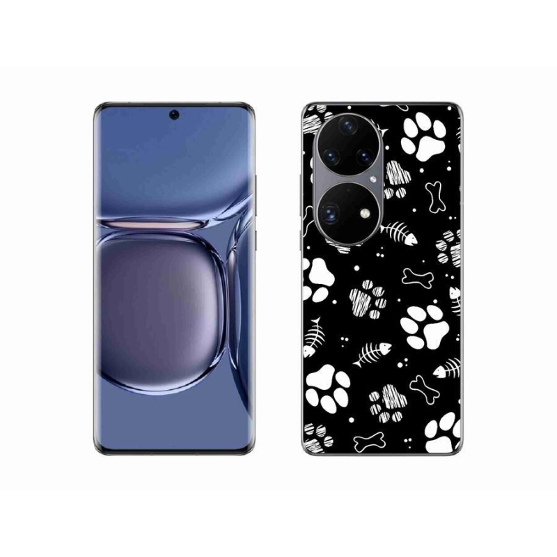 Gélový kryt mmCase na mobil Huawei P50 Pro - psie labky