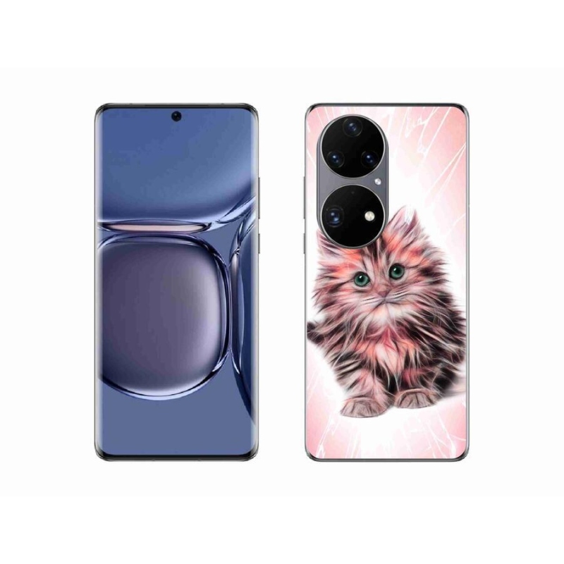 Gélový kryt mmCase na mobil Huawei P50 Pro - roztomilé mačiatko