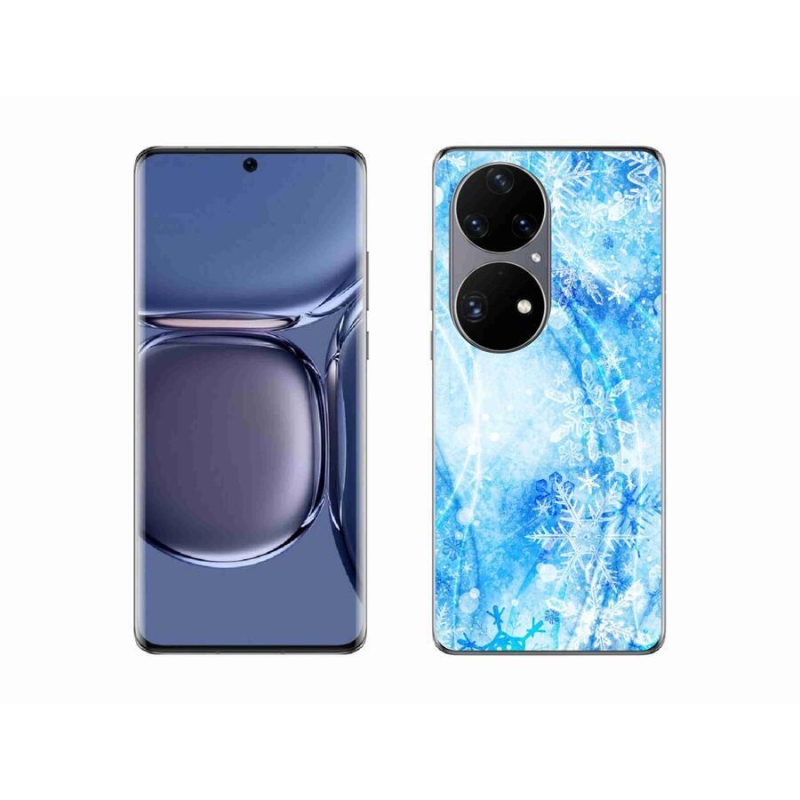 Gélový kryt mmCase na mobil Huawei P50 Pro - snehové vločky