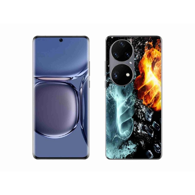 Gélový kryt mmCase na mobil Huawei P50 Pro - voda a oheň